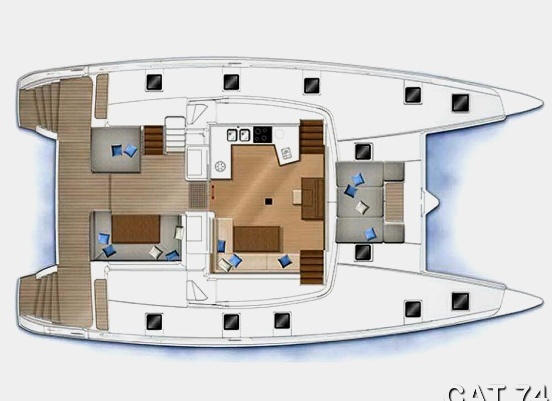 Cat74-2 Парусный катамаран cat74